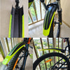 1 Set  Dual Color Bicycle Mudguard Mountain Bike Fenders Set(All Black)
