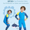DIVE & SAIL LS-18822 Children Diving Suit Outdoor Sunscreen One-piece Swimsuit, Size: M(Boy Blue)