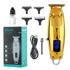VGR V-220 5W USB Portable Metal Hair Clipper with LCD Display (Gold)