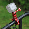 PULUZ 360 Degree Rotation Bike Aluminum Handlebar Adapter Mount with Screw for GoPro, Insta360, DJI and Other Action Cameras(Red)