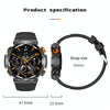 HT17 1.46 inch Round Screen Bluetooth Smart Watch, Support Health Monitoring & 100+ Sports Modes(Black)