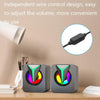 FT-25-1 RGB Colorful Lighting Desktop Computer Speaker(Black)