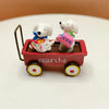 Cartoon Resin Puppies Sitting Cart Micro-landscape Landscaping Props Desktop Decoration
