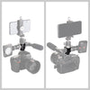 PULUZ 4-Head Hot Shoe Mount Adapter Microphone Flash Light Aluminum Alloy Holder Bracket