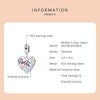 S925 Sterling Silver Colorful Doodle Heart Pendant DIY Bracelet Necklace Accessories