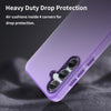 For Samsung Galaxy A55 5G Frosted Translucent TPU Hybrid PC Full Coverage Phone Case(Dark Purple)