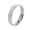 Simple Black White Epoxy Couple Ring Women Titanium Steel Ring Jewelry, Size: US Size 6(White Glue Silver)