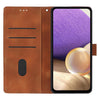 For Samsung Galaxy S21 5G Triangles Embossed Leather Phone Case(Brown)