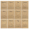 3 In 1 12 Zodiac Signs Necklace Set Retro Alphabet Symbols With Diamonds Jewelry Set, Style: Capricorn Silver