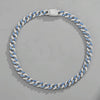 NL023 11mm Box Buckle Hip Hop Bracelet, Size: 18cm (White Blue)