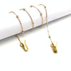 Clip Style Mask Lanyard Chain Glasses Anti-Lost Decorative Rope, Style:Bead Chain(Gold)