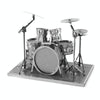 3 PCS 3D Metal Assembly Musical Instrument Model DIY Puzzle Toy, Style:Drum Kit