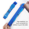 Kids Polyester + PU Leather Square Pin Buckle Adjustable Elastic Belt, Length:65cm(Green)