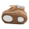 D0772 Cotton Uppers Semi-Rubber Soles Non-Slip Baby Walking Shoes, Size: 11cm(Light Brown)