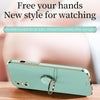 For iPhone XR XINLI Straight 6D Plating Gold Edge TPU Shockproof Case with Ring Holder(Mint Green)