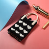 Heart Shaped Knitted Mini Crossbody Phone Bag For 6.9 inch and Below Phones(Black)