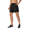 Men Summer Fitness Breathable Quick-Drying Sports Shorts, Size: M(Black)
