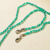 Drop-Shaped Beaded Crystal Mask Anti-Lost Lanyard Fashion Glasses Chain(Green)