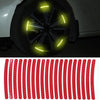 20pcs /Set Car Wheel Reflective Stickers 3D Personal Decoration Tire Warning Stickers(Red)