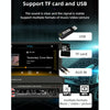 9601C HD 7 inch Manually Retractable Screen Car MP5 Player GPS Navigation Bluetooth Radio, Support Mirror Link & FM & TF Card & USB