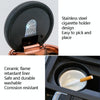 Car Ashtray Mini With Lamp And Cover Car Ashtray(N18A Gold)
