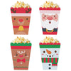 12pcs /Set Christmas Theme Popcorn Box Snack Packaging Bucket Snack Candy Box