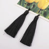 3 Pairs Women Boho Fashion Long Tassel Earrings(Black)