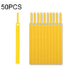 50 PCS Needle Shape Self-adhesive Data Cable Organizer Colorful Bundles 10 x 130mm(Yellow)