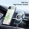 USAMS CD230 15W Accurate Aligment Wireless Charging Car Phone Holder with Suction Cup(Black)