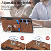For Samsung Galaxy S25 5G Retro Skin-feel Ring Card Wallet Phone Case(Brown)