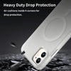 For iPhone 12 MagSafe Frosted Translucent TPU + PC Full Coverage Phone Case(White)