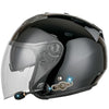 KUQIBAO Motorcycle Smart Bluetooth Sun Protection Double Lens Safety Helmet, Size: L(Bright Black)