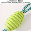 Dog Teething Chew Toy - Durable TPR & Cotton Rope (Green)