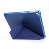 For iPad 9.7 (2018) & (2017) Airbag Deformation Horizontal Flip Leather Case with Holder & Pen Holder(Dark Blue)