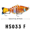 PROBEROS HS033 10cm 15.61g Knotty Lure Fish Bait Plastic Hard Bait(F)