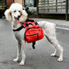 Dog Backpack Carrier L (Red) - Breathable, Reflective, with Lead Attachment