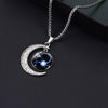 Luminous Zodiac Moon Titanium Steel Necklace Personalized Moon Pendant(Capricorn)