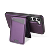 For Samsung Galaxy S23+ 5G Skin Feel Detachable Card Bag Magsafe Phone Case(Purple)