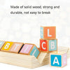 Wooden Block Matching Puzzle Children Education English Words / Math Computation Card Toy(Number Block)