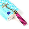 LS01 Tassel Zinc Alloy Keychain Car Hanging Bag Pendant (Rose Red)