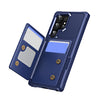 For Samsung Galaxy S24 Ultra 5G Horizontal Flip Card Bag Holder Leather Phone Case(Dark Blue)