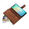 For Samsung Galaxy A06 4G Multifunctional Frosted Zipper Wallet Leather Phone Case(Brown)