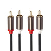 3660B 2 x RCA to 2 x RCA Gold-plated Audio Cable, Cable Length:2m(Black)