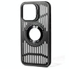 For iPhone 12 Pro Lens Bracket Metal Heat Dissipation MagSafe Phone Case(Black)
