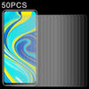 50 PCS 0.26mm 9H Surface Hardness 2.5D Explosion-proof Tempered Glass Half Screen Film For Xiaomi Redmi Note 9 Pro