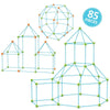 85 in 1 DIY Tent Toy Assembling Play House DIY Children Tent Building Toy( Round-Green)