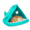 Washable Fish Cat & Dog Bed, Blue, 40x40x50cm - Up to 4kg