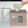 Secure Home Wall Safe Box - Electronic & Coin Operated (Black)