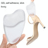 2pairs GEL Sweat-absorbing and Breathable Forefoot Pad High Heels Anti-slip Mat(Flannel Apricot)