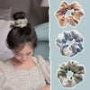 10 PCS Ball Head Ponytail Plaid Large Intestine Hair Tie(Navy Blue)